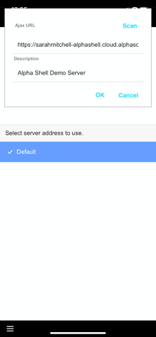 Alpha Shell - Adding a Server Address